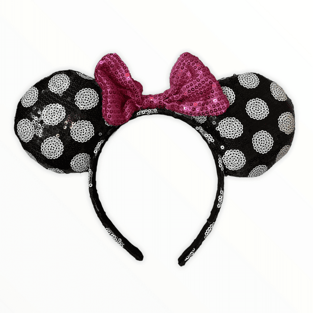Minnie Mouse Ears Headband and Polka-Dotted Bow Licensed Costume Accessory NEW 